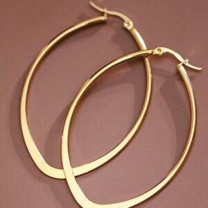 18K Gold Plated Waterproof Non-Tarnish Hoop Earrings – Hypoallergenic